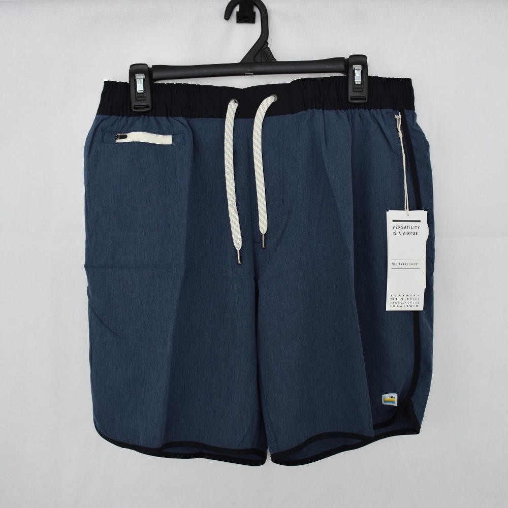 Vuori Azure Linen Texture Shorts